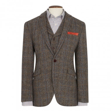 Brook Taverner Sumburgh Harris Tweed Brown and Beige Jacket