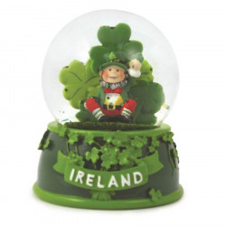 Leprechaun & Shamrock Snow Globe