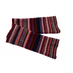 Mitaines Lambswool Rayée Prune The Scarf Company